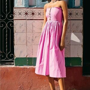 Free People Lilah Pleated Tube Dress, Size Small